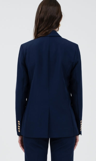 Gold Standard Double-Breasted Blazer - Navy