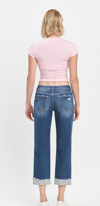 Lovervet Nicole Vintage Cuffed Boyfriend Jeans