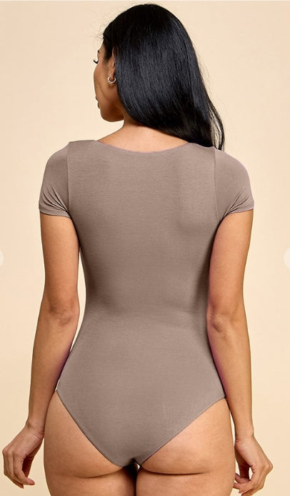 Juliana Square Neck Short Sleeve Bodysuit