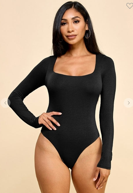Jade Square Neck Bodysuit
