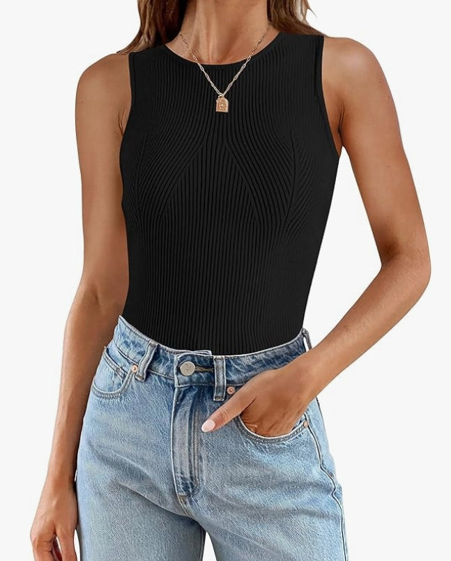 Camille Ribbed Knit Tank