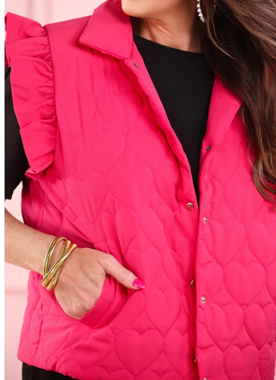 Love Like Ours Heart Puffer Vest