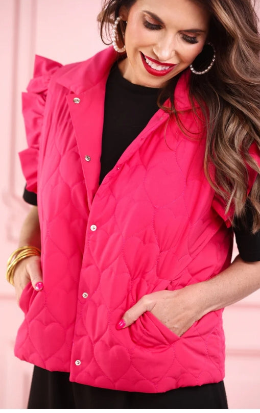 Love Like Ours Heart Puffer Vest