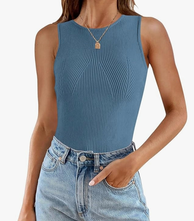 Camille Ribbed Knit Tank
