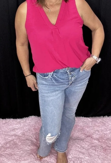 Risen What A Feeling MR Button Down Crop Flare