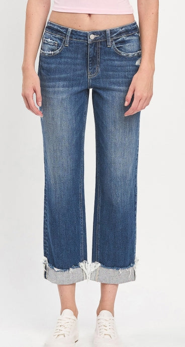 Lovervet Nicole Vintage Cuffed Boyfriend Jeans