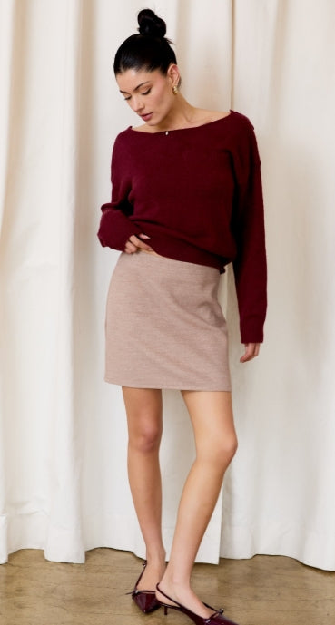 The Merlot Lace-Back Sweater