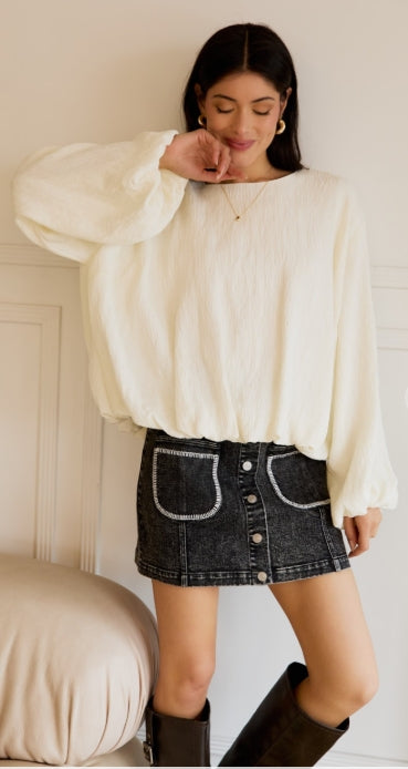 Whisper Bubble Hem Top