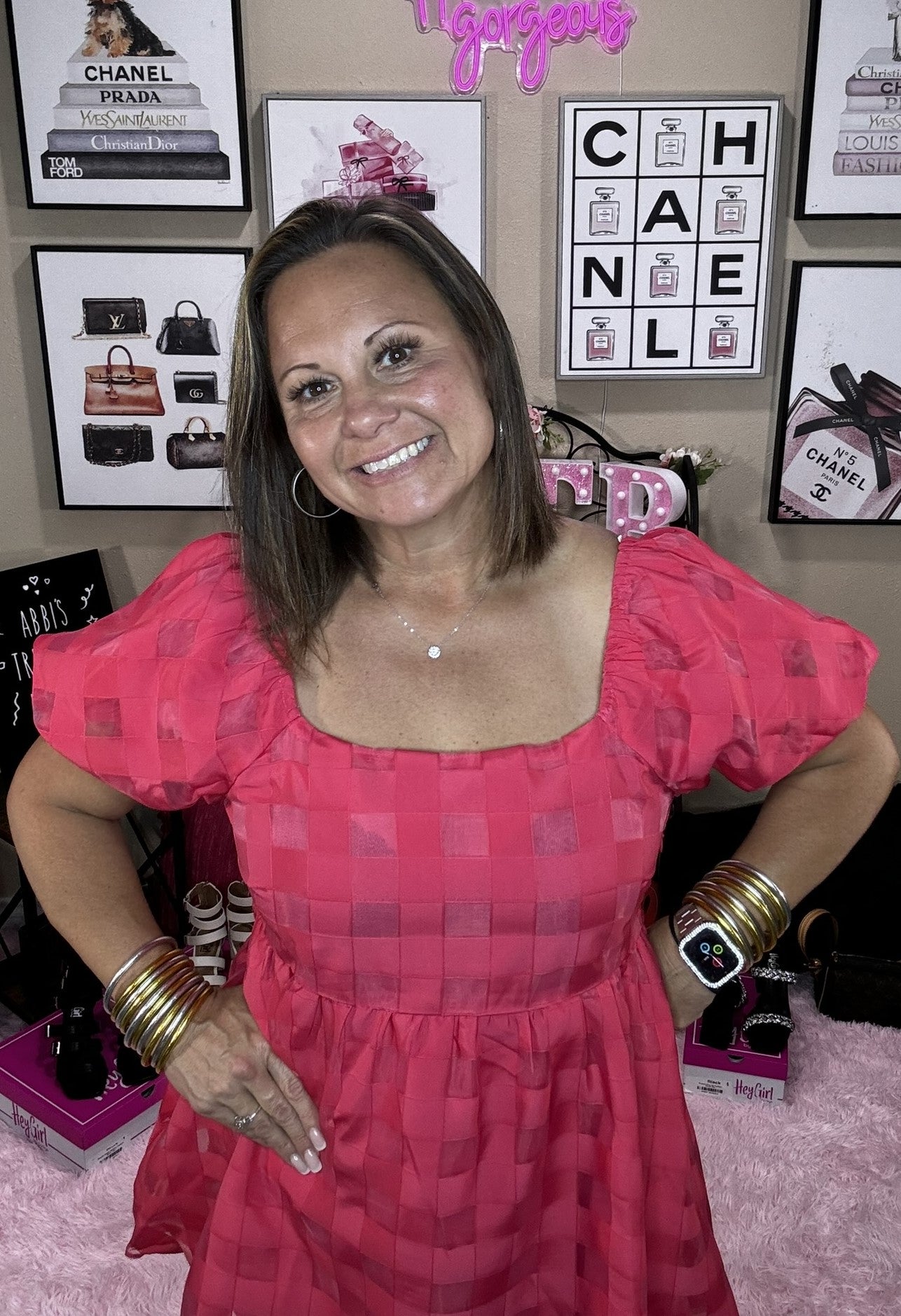 The Bubbly Check Dress