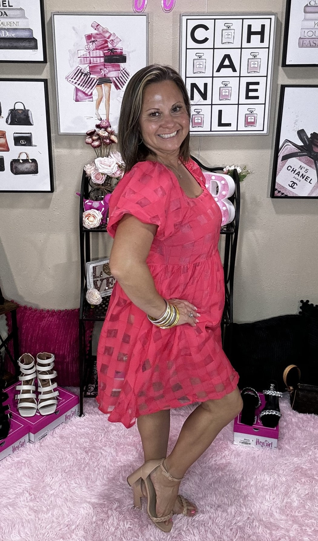 The Bubbly Check Dress