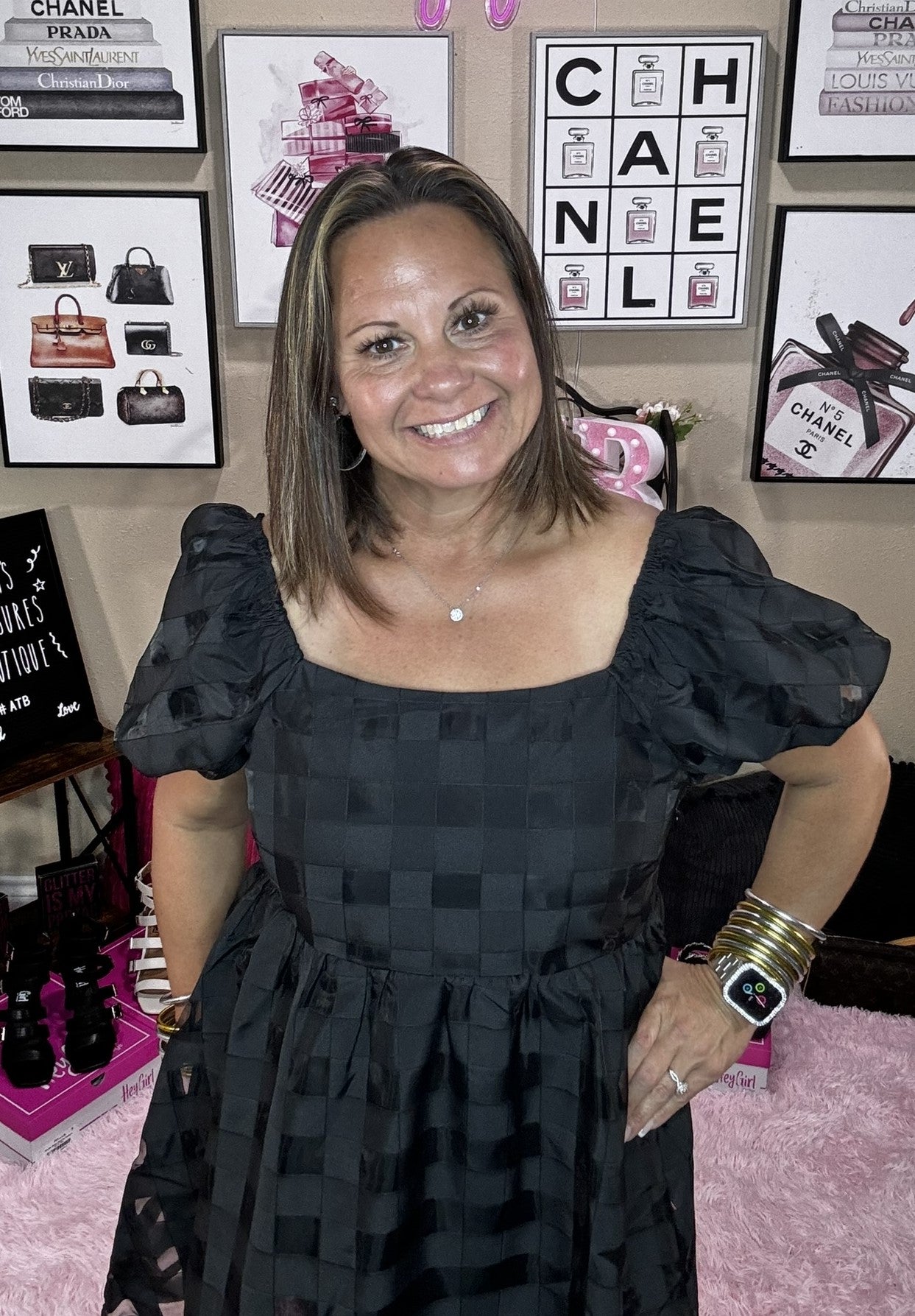 The Bubbly Check Dress
