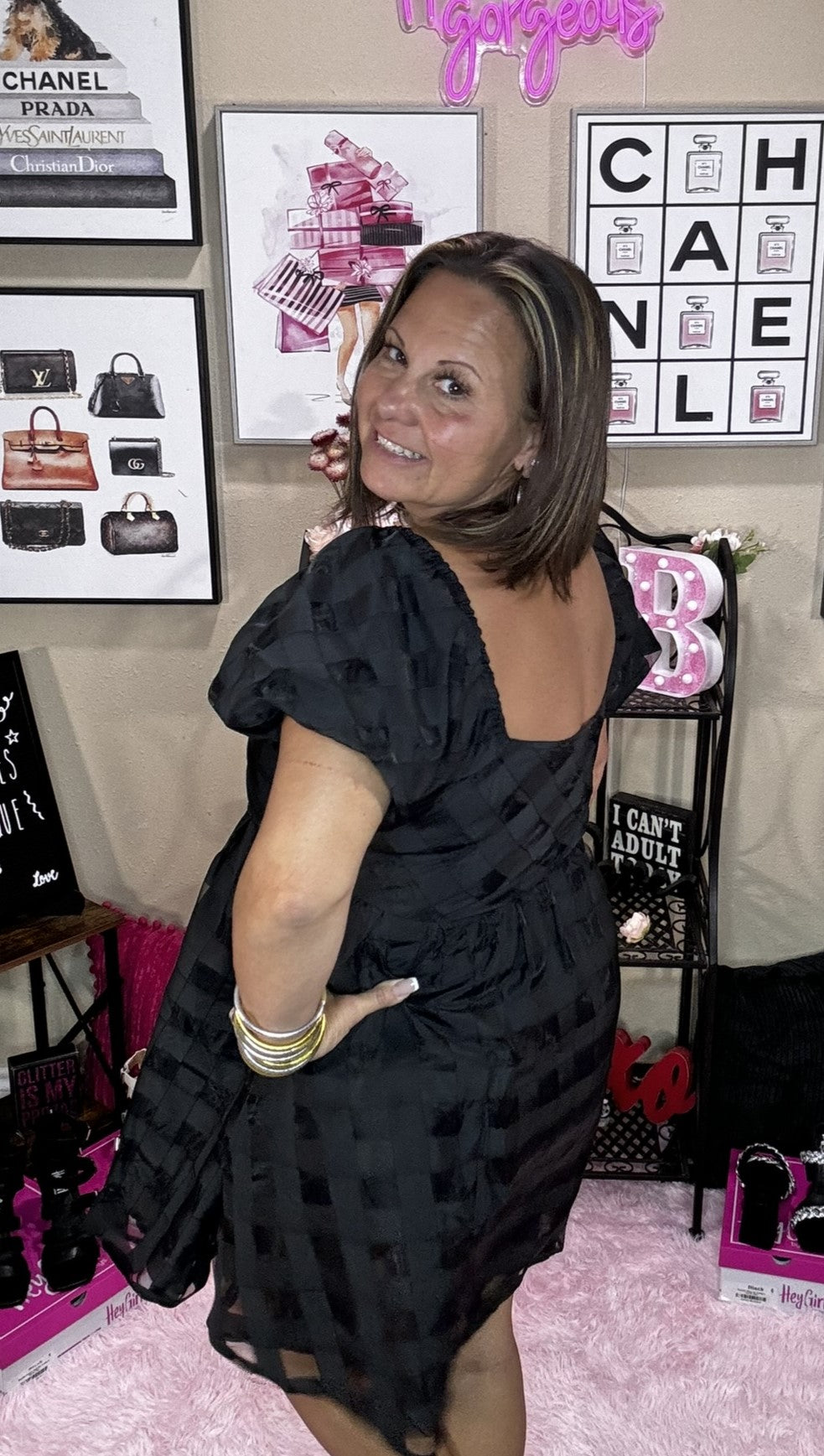 The Bubbly Check Dress