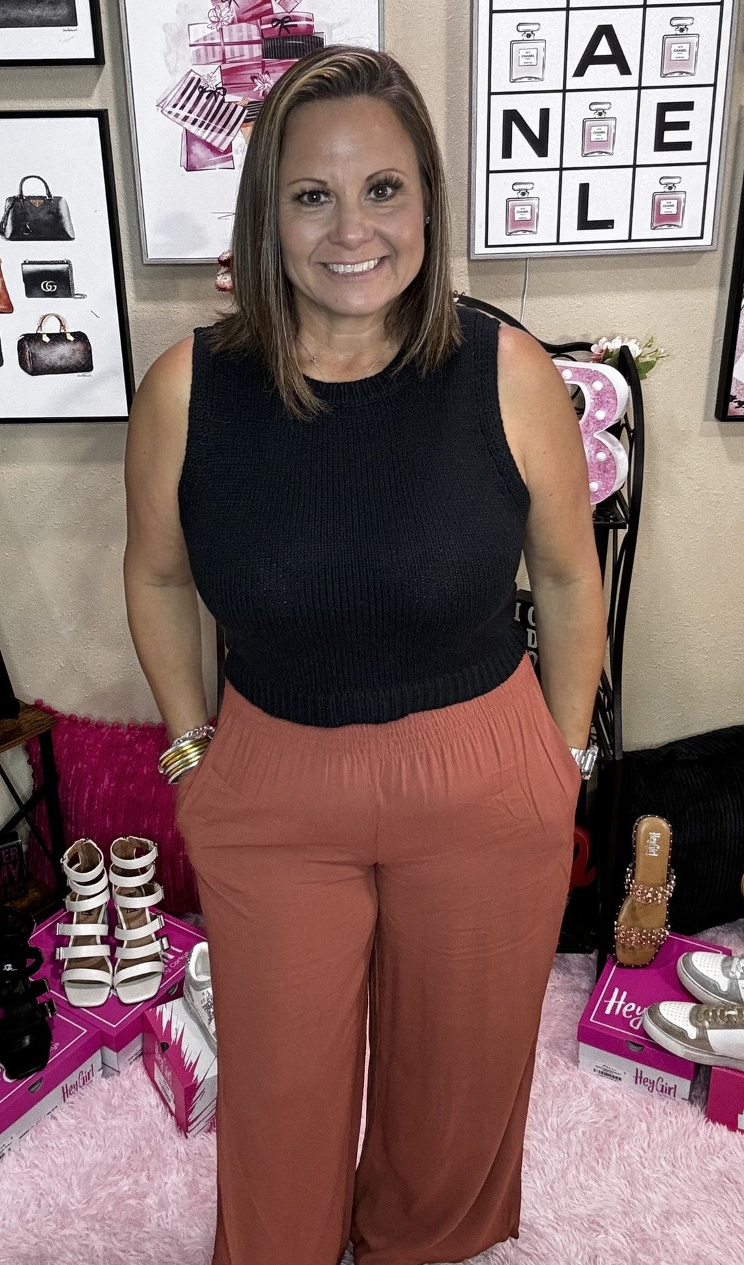 Coastal Breeze Smocked Palazzo Pants *Final Sale*