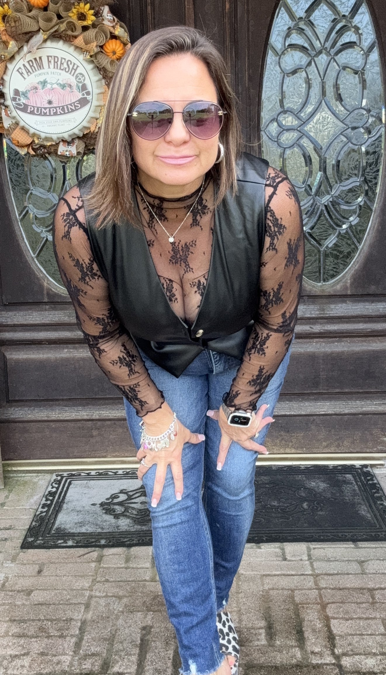 Selena Lace Long Sleeve Top