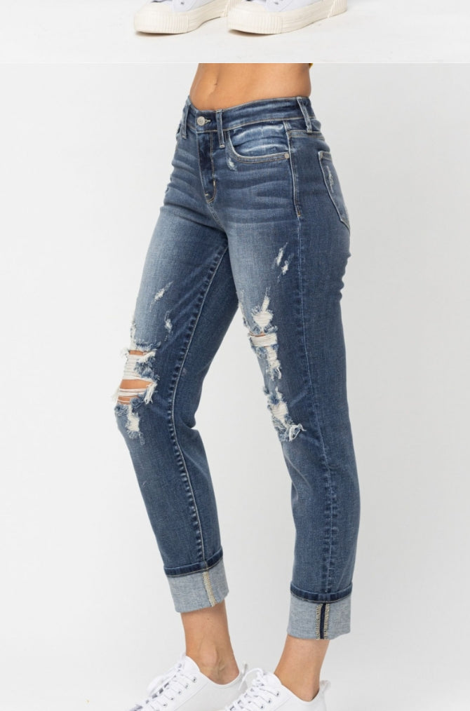 Judy Blue Madeline's Midrise Cuffed Crop Jean