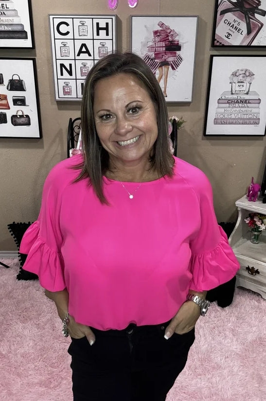 Jess Lea Rebecca Ruffle Sleeve Top
