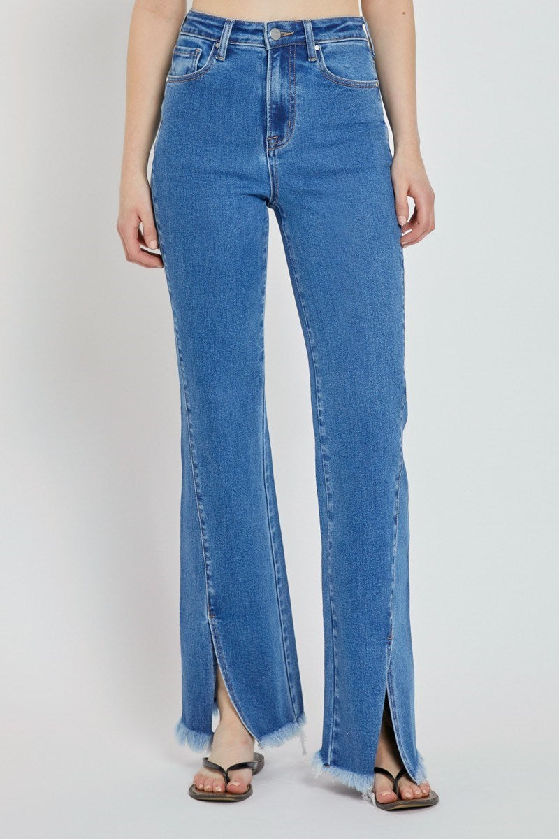 Slit & Run Raw Hem Jeans
