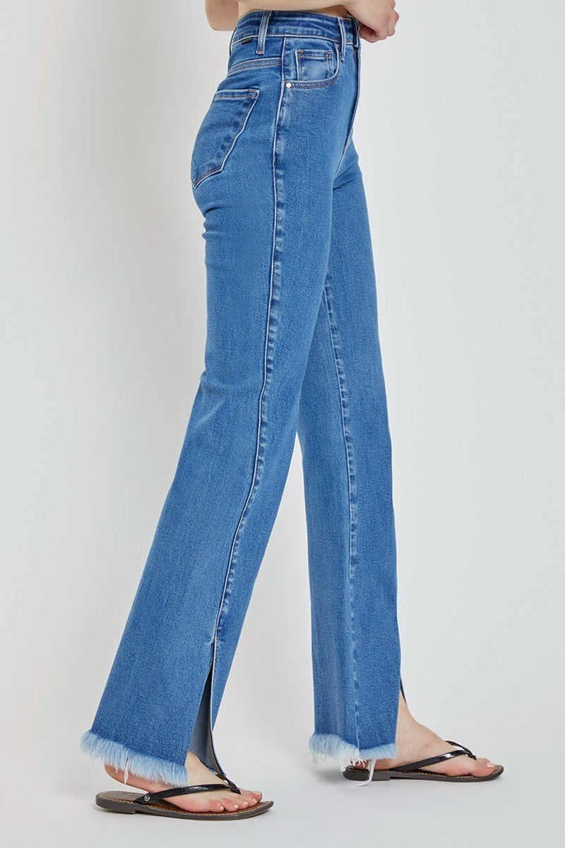Slit & Run Raw Hem Jeans