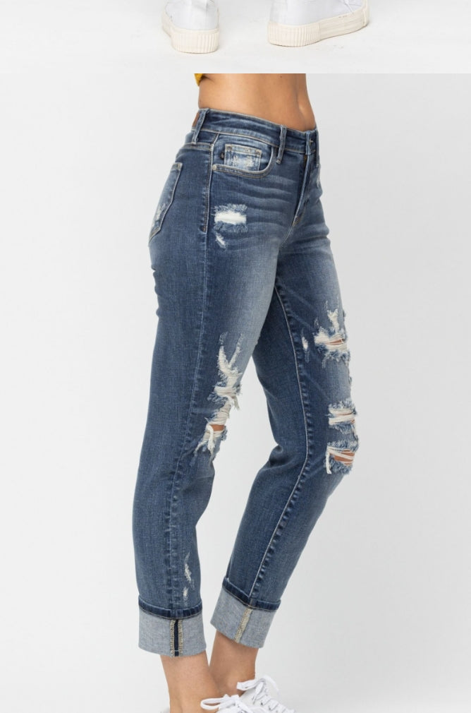 Judy Blue Madeline's Midrise Cuffed Crop Jean