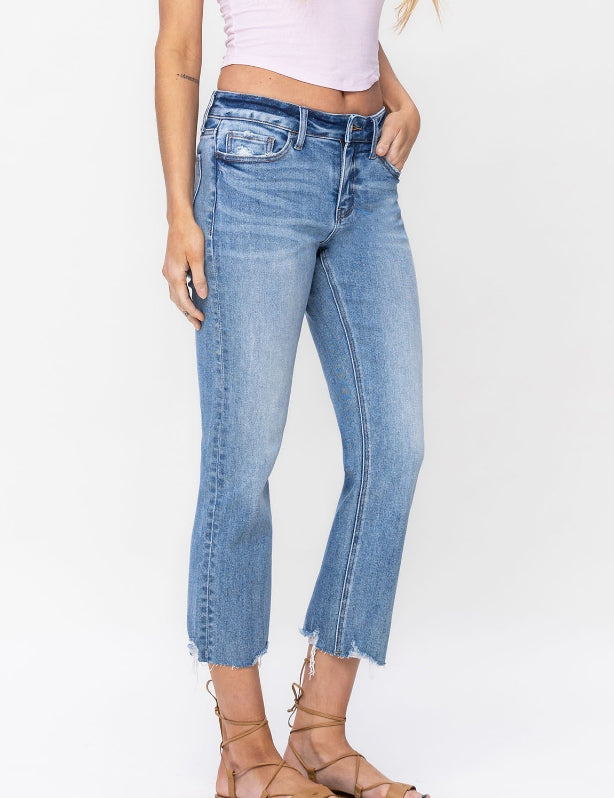 Lovervet Daphne Mid Rise Cropped Jean