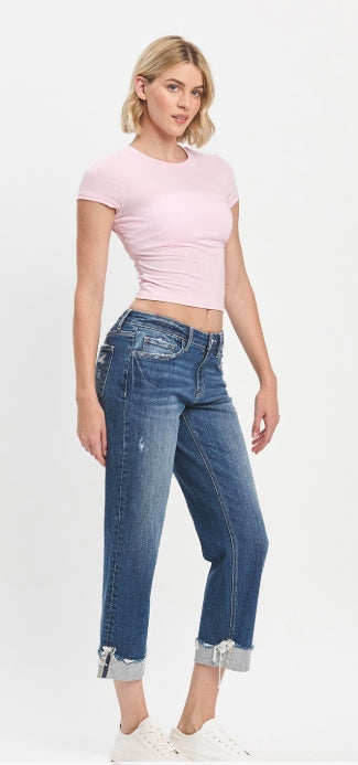 Lovervet Nicole Vintage Cuffed Boyfriend Jeans