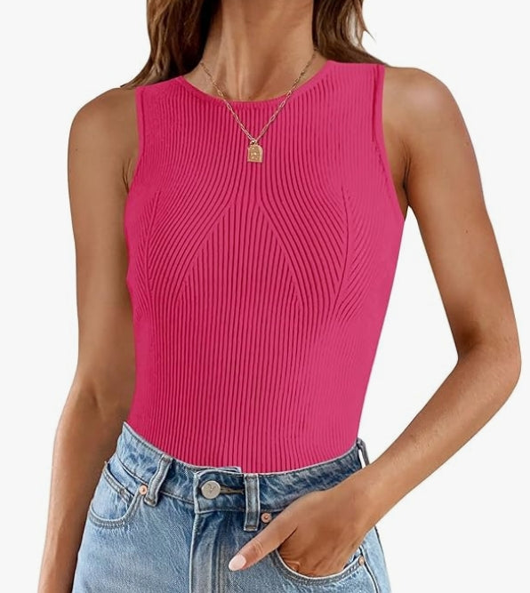 Camille Ribbed Knit Tank