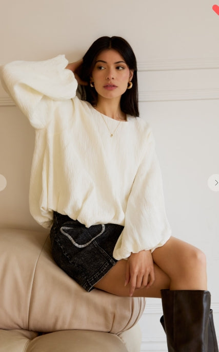 Whisper Bubble Hem Top
