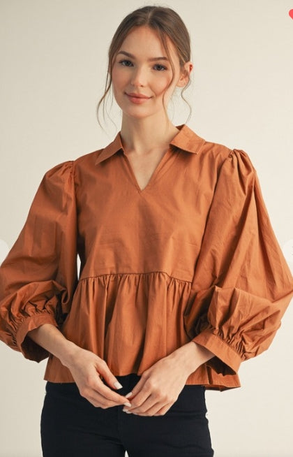 Ruffle & Rise Blouse