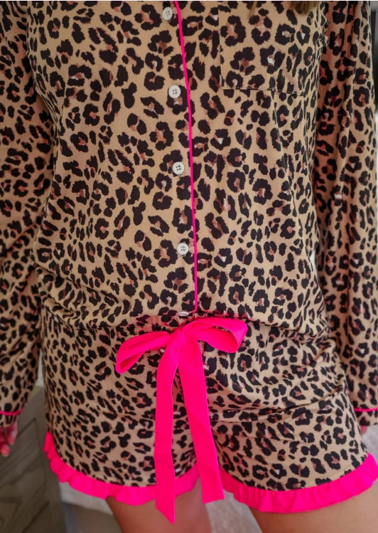 Prima Donna Leopard Ruffle Pajama Set