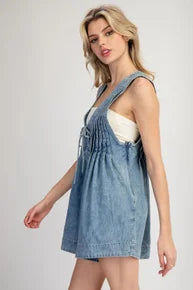 Boho Bliss Denim Romper