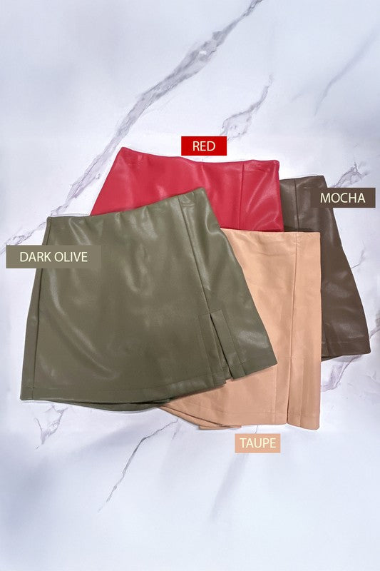Luxe Vegan Leather Mini Skirt
