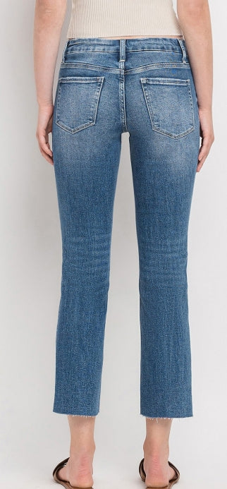 Vervet Carlene MR Crop Slim Straight Jean