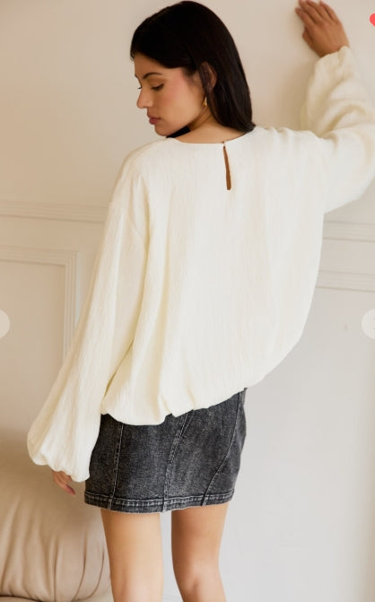Whisper Bubble Hem Top