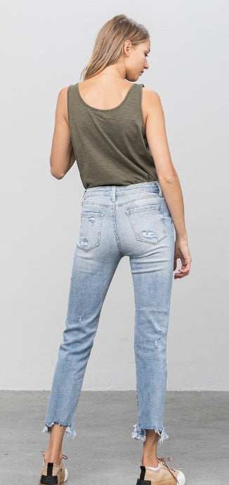 Driftwood Distressed Straight Jeans