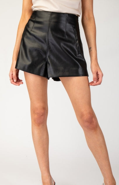 Power Play Faux Leather Shorts