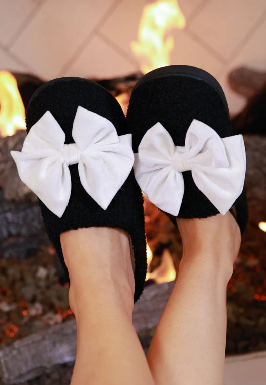 Cozy Bow Slippers