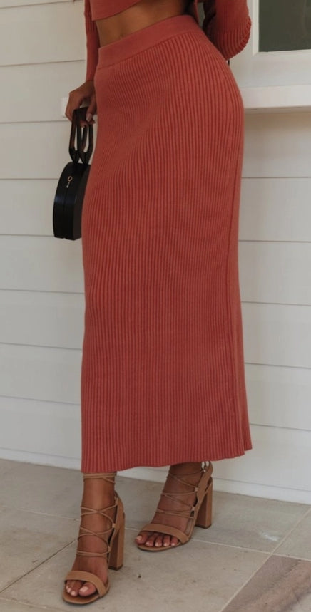 The Manhattan Knit Midi Skirt Set