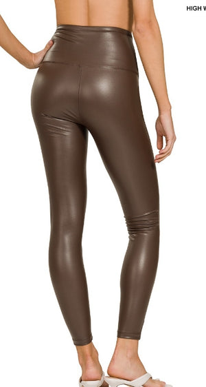 Luxe High-Waist Faux Leather Leggings