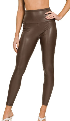 Luxe High-Waist Faux Leather Leggings