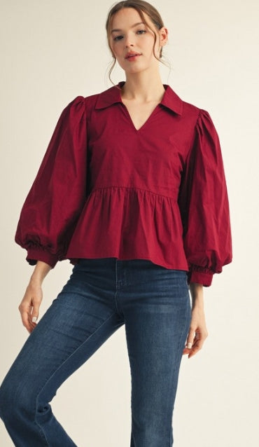 Ruffle & Rise Blouse