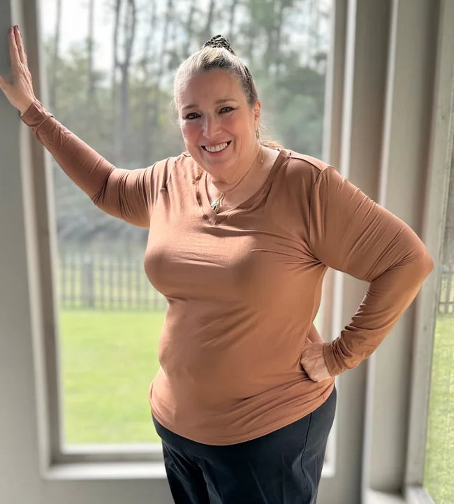 Basic Essentials: V-Neck Long-Sleeve