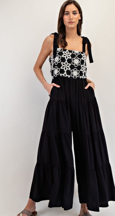 Averie Embroidered Jumpsuit - Final Sale