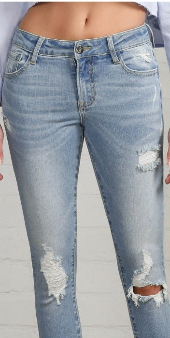 Skyline Distressed Skinny Jeans