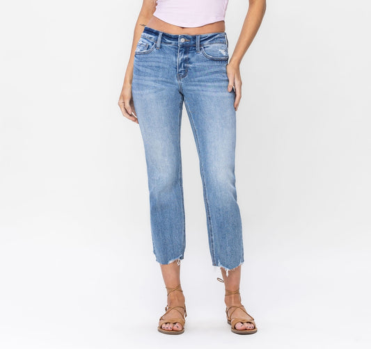 Lovervet Daphne Mid Rise Cropped Jean