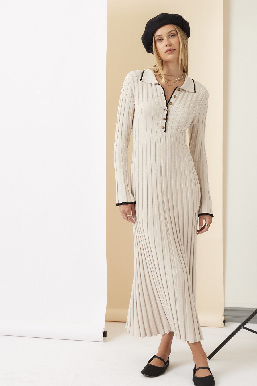 Parisian Pleats Polo Maxi Dress – by Illa Illa