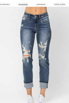 Judy Blue Madeline's Midrise Cuffed Crop Jean