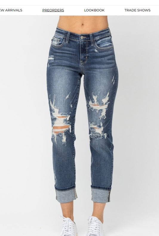 Judy Blue Madeline's Midrise Cuffed Crop Jean