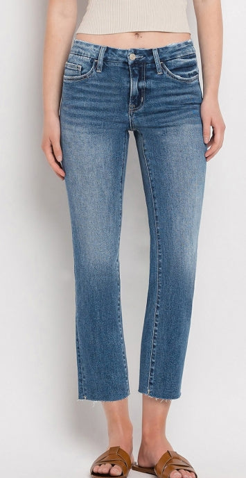 Vervet Carlene MR Crop Slim Straight Jean