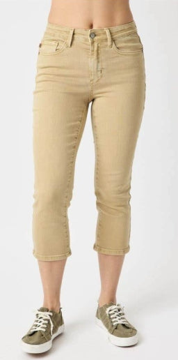 Judy Blue So Casual Khaki Capris