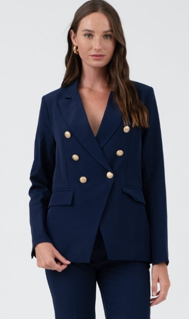 Gold Standard Double-Breasted Blazer - Navy
